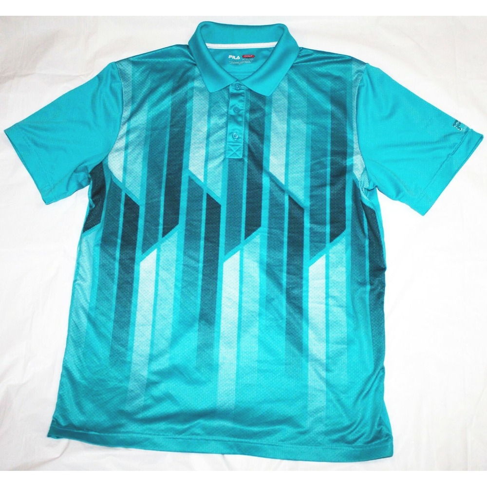 Fila Sport Athletic Fit Mens Short Sleeve Golf Polo Shirt Tag Size Medium‎